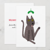 Grapige kat humor feestdagenkaart (Voorkant / Achterkant)