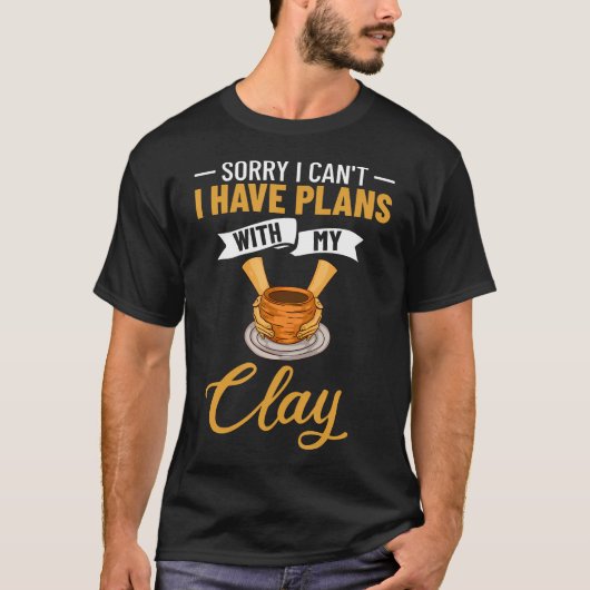 Grapige keramische pot sculpturen t-shirt (Voorkant)