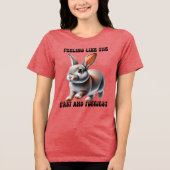 Grapige Konijn Konijn Tri-Blend Shirt (Voorkant)