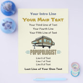 Grapige opduikbare camper flyer (Enkel)