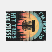 Grapige Retro Discgolf - Boom Treffers Vloek Fleece Deken (Voorkant (Horizontaal))
