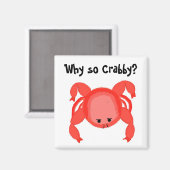 Grapige Rode Krab Magneet (Voorkant / Achterkant)