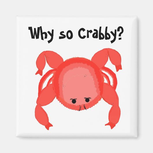 Grapige Rode Krab Magneet (Voorkant)