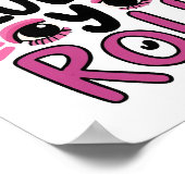 Grapige Roze Sarcastische Spreuk Poster (Hoek)