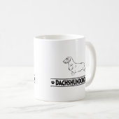 Grapige Ruwharige Dachshund Koffiemok (Voorkant rechts)