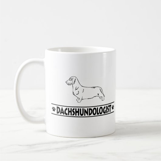 Grapige Ruwharige Dachshund Koffiemok (Links)