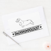 Grapige Ruwharige Dachshund Rechthoekige Sticker (Envelop)