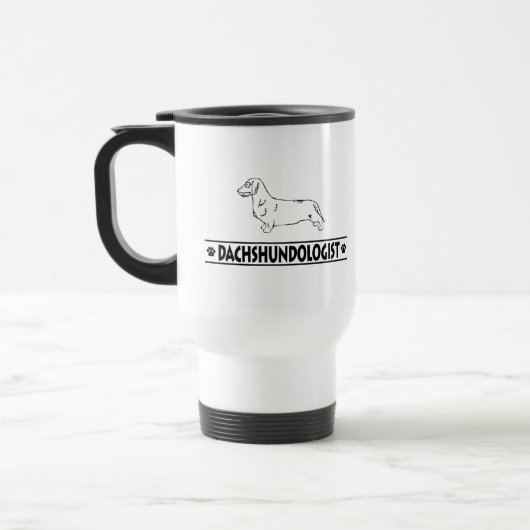 Grapige Ruwharige Dachshund Reisbeker (Links)