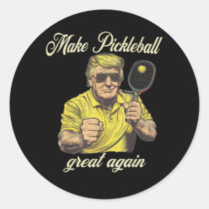 Grapische afbeeldingen voor grappige Pickleball-li Ronde Sticker