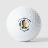 grapjas aangepaste foto golfbal vader  golfballen (Voorkant)