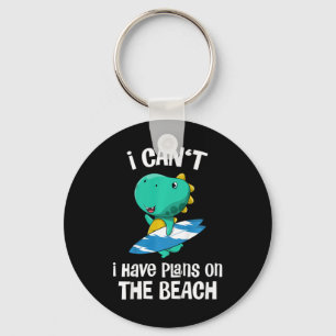 Grapjas dinosaur strandvakantie Cute Dino Surfi Sleutelhanger