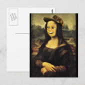 Grapjas Mona Lisa Briefkaart (Voorkant / Achterkant)