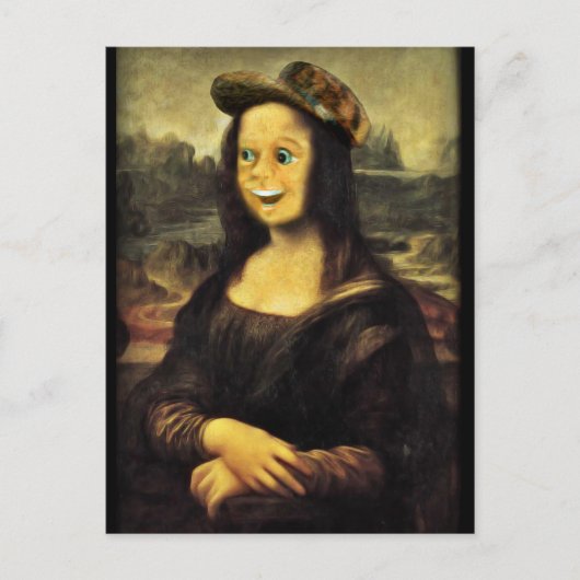 Grapjas Mona Lisa Briefkaart (Voorkant)
