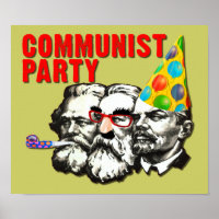 Grapjas-spotprent Communistische Partij bord