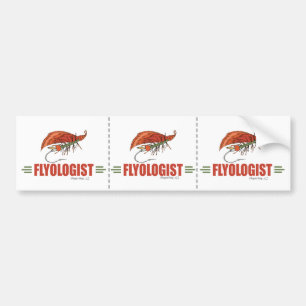 Grapjasvliegjes maken, vliegvissen bumpersticker