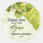 Grapje Fruit bedankt Ronde Sticker (Voorkant)