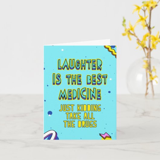 Grapje, neem alle medicijnen, geef ze in msg uit kaart (Gele Bloem)