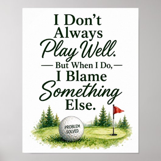 Grapje over golf voor golfers poster (Voorkant)