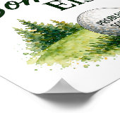 Grapje over golf voor golfers poster (Hoek)