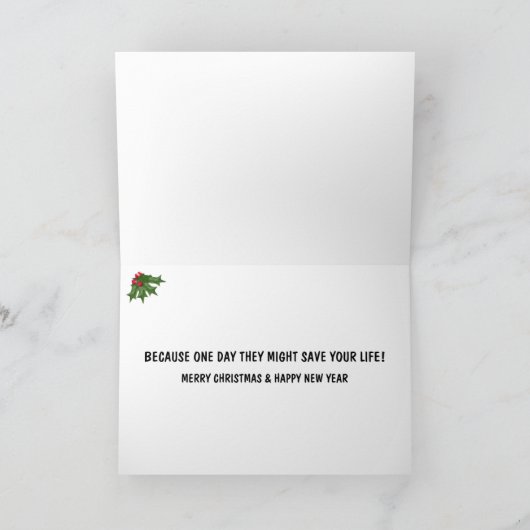 Grapje over Kerstmis Feestdagen Kaart (Binnen)