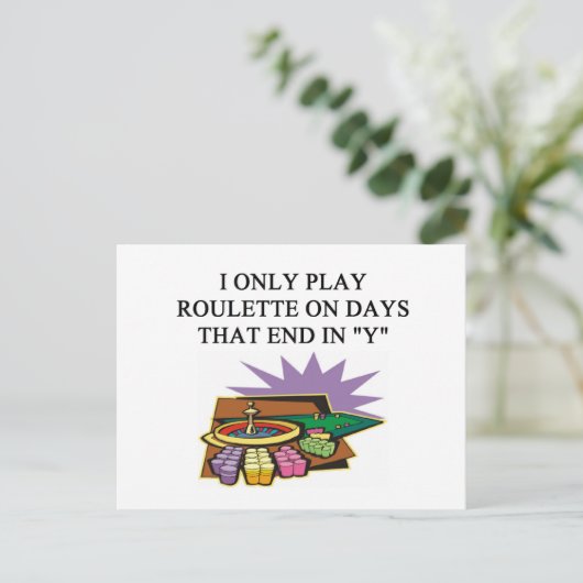 grapje ROULETTE-speler Briefkaart (Staand voorkant)