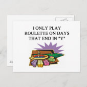 grapje ROULETTE-speler Briefkaart (Voorkant / Achterkant)