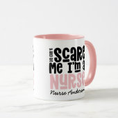 Grapje roze meisjespografie bedankt moderne mok (Voorkant rechts)