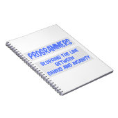 Grapje van de programmeur.. Genie en krankzinnighe Notitieboek (Rechterzijde)