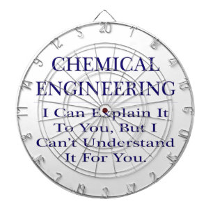 Grapje van een chemisch ingenieur.. Leg uit dat u  Dartbord