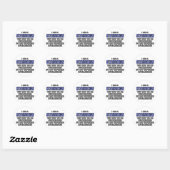 Grapje van een statisticus... Superieure intellige Ronde Sticker (Vel)