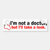 Grapje voor grappige dokter bumpersticker (Voorkant)