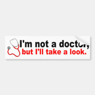 Grapje voor grappige dokter bumpersticker