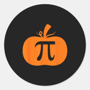 Grapjes over wiskunde op Thanksgiving met pompoent Ronde Sticker