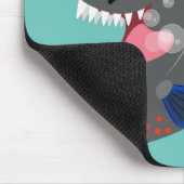 Grapjige piranha cartoon illustratie muismat (Hoek)