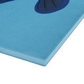 Grapjige piranha cartoon illustratie snijplank (Hoek)