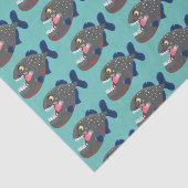 Grapjige piranha cartoon illustratie tissuepapier (Detail)