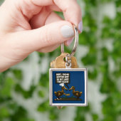 Grapjige vogel sleutelhanger (Hand)