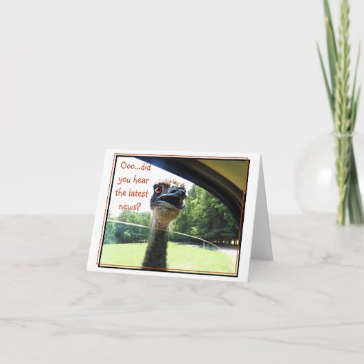 Grapjny Emu de nieuwste nieuwsgierige roddel Kaart (Voorkant)