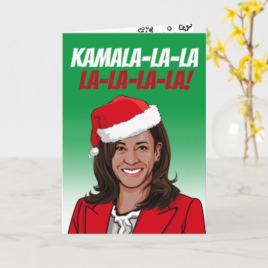 Grapjny Kamala Kerstmis Kaart (Gele Bloem)