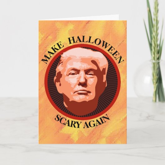 Grapjny Trump maakt Halloween Scary Card Kaart (Voorkant)
