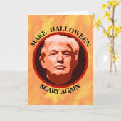 Grapjny Trump maakt Halloween Scary Card Kaart (Gele Bloem)