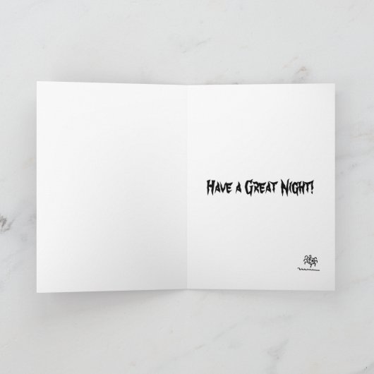 Grapjyke Halloween Kaart (Binnen)