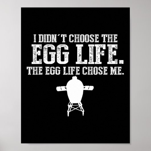 Grapny Big Green Bbq Pit Egg Smoker Pitmaster Gift Poster (Voorkant)