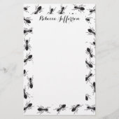 Grapny Black Ants Pattern Briefpapier (Voorkant)