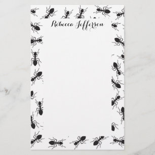 Grapny Black Ants Pattern Briefpapier