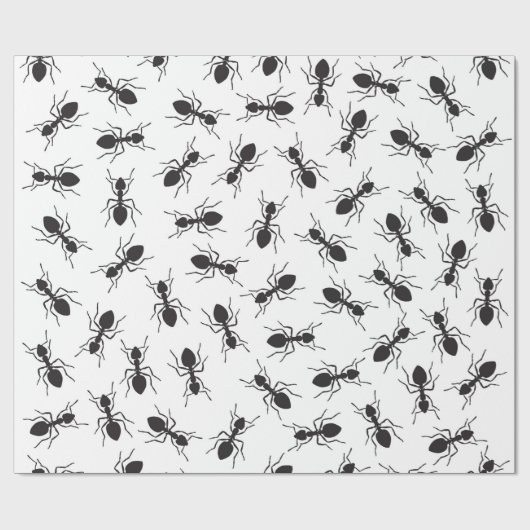 Grapny Black Ants Pattern Cadeaupapier (Vlak)