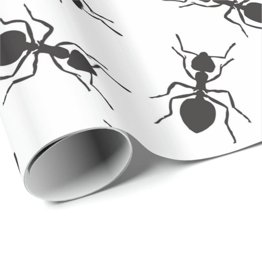 Grapny Black Ants Pattern Cadeaupapier (Rol Hoek)