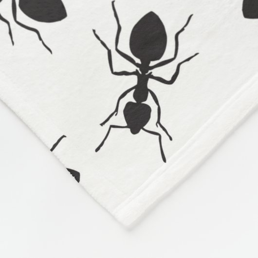 Grapny Black Ants Pattern Fleece Deken (Hoek)