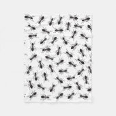 Grapny Black Ants Pattern Fleece Deken (Voorkant)