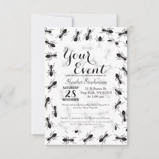 Grapny Black Ants Pattern Kaart (Voorkant)